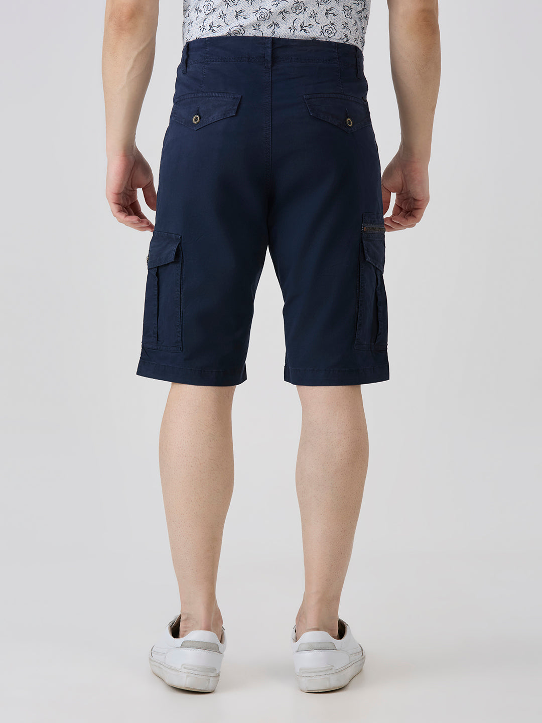 Navy Woven Shorts Slim Fit