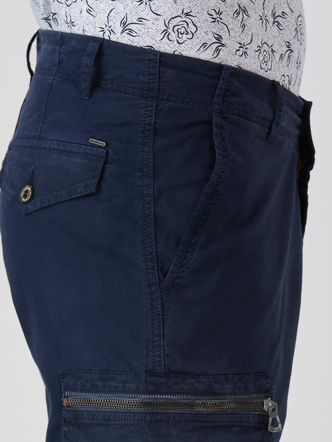 Navy Woven Shorts Slim Fit