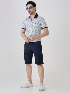 Navy Woven Shorts Slim Fit