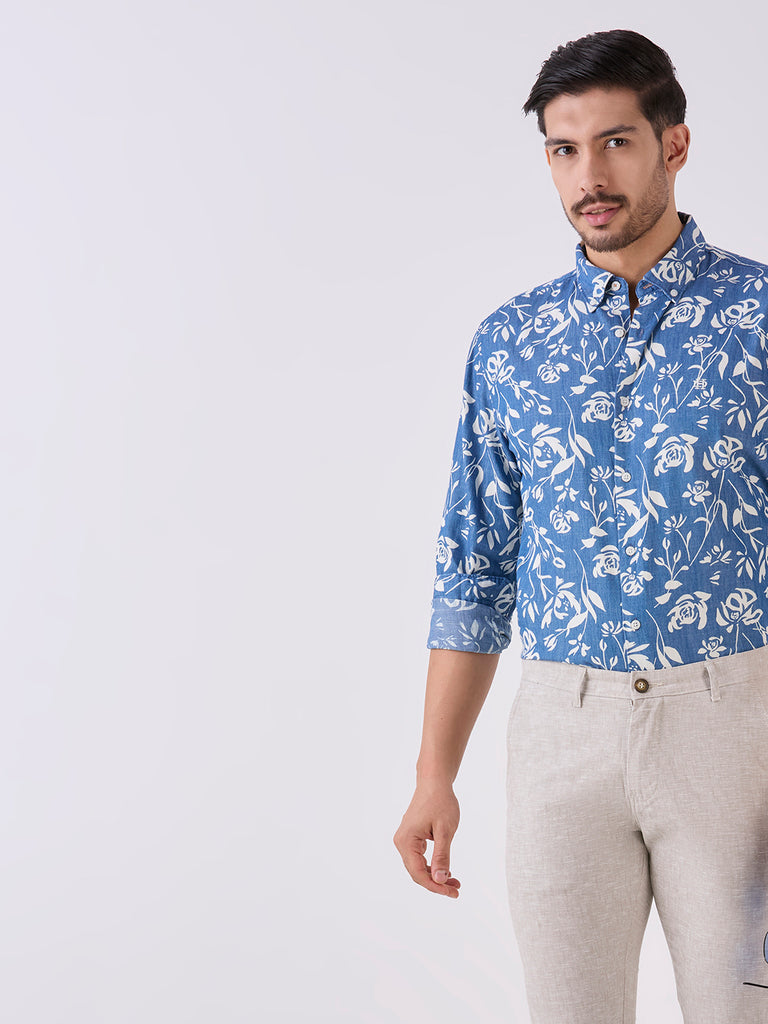 Natural-Cotton Linen-Trousers-Slim-Tapered-Fit