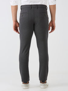 Black-4 Way Lycra Stretch-Trousers-Slim-Tapered-Fit