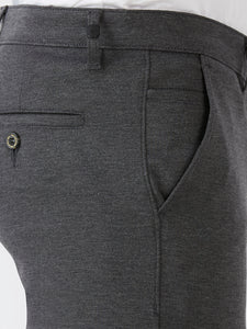 Black-4 Way Lycra Stretch-Trousers-Slim-Tapered-Fit