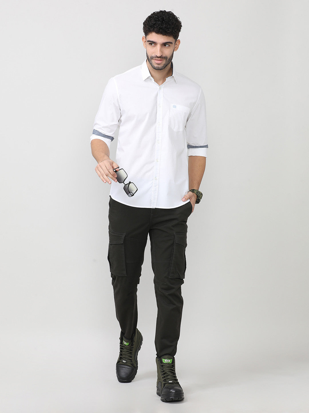 White Poplin Shirt With Pocket