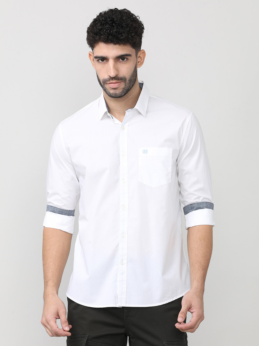 White Poplin Shirt With Pocket