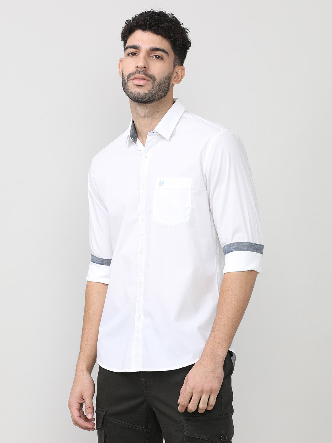 White Poplin Shirt With Pocket
