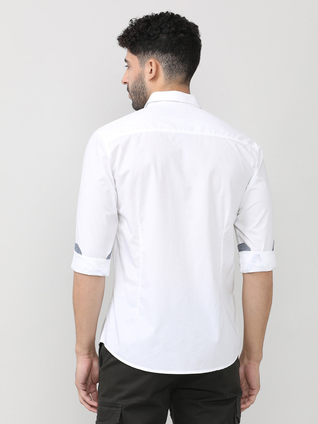 White Poplin Shirt With Pocket