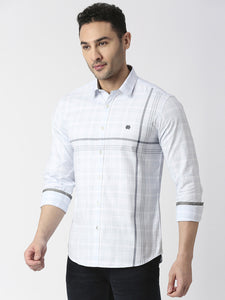 Sky Blue Oxford Checked Shirt