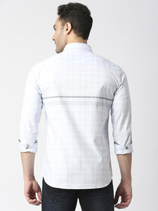 Sky Blue Oxford Checked Shirt