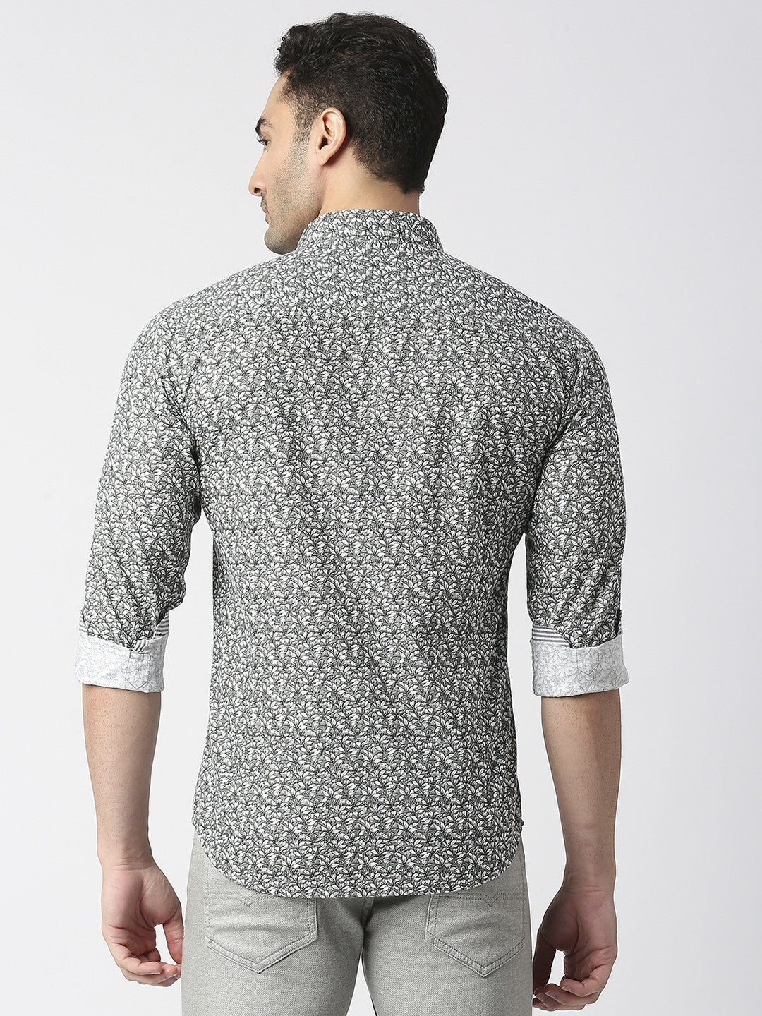 Grey Premium Cotton Printed Shirt
