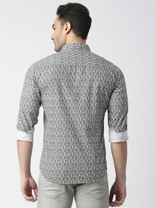 Grey Premium Cotton Printed Shirt