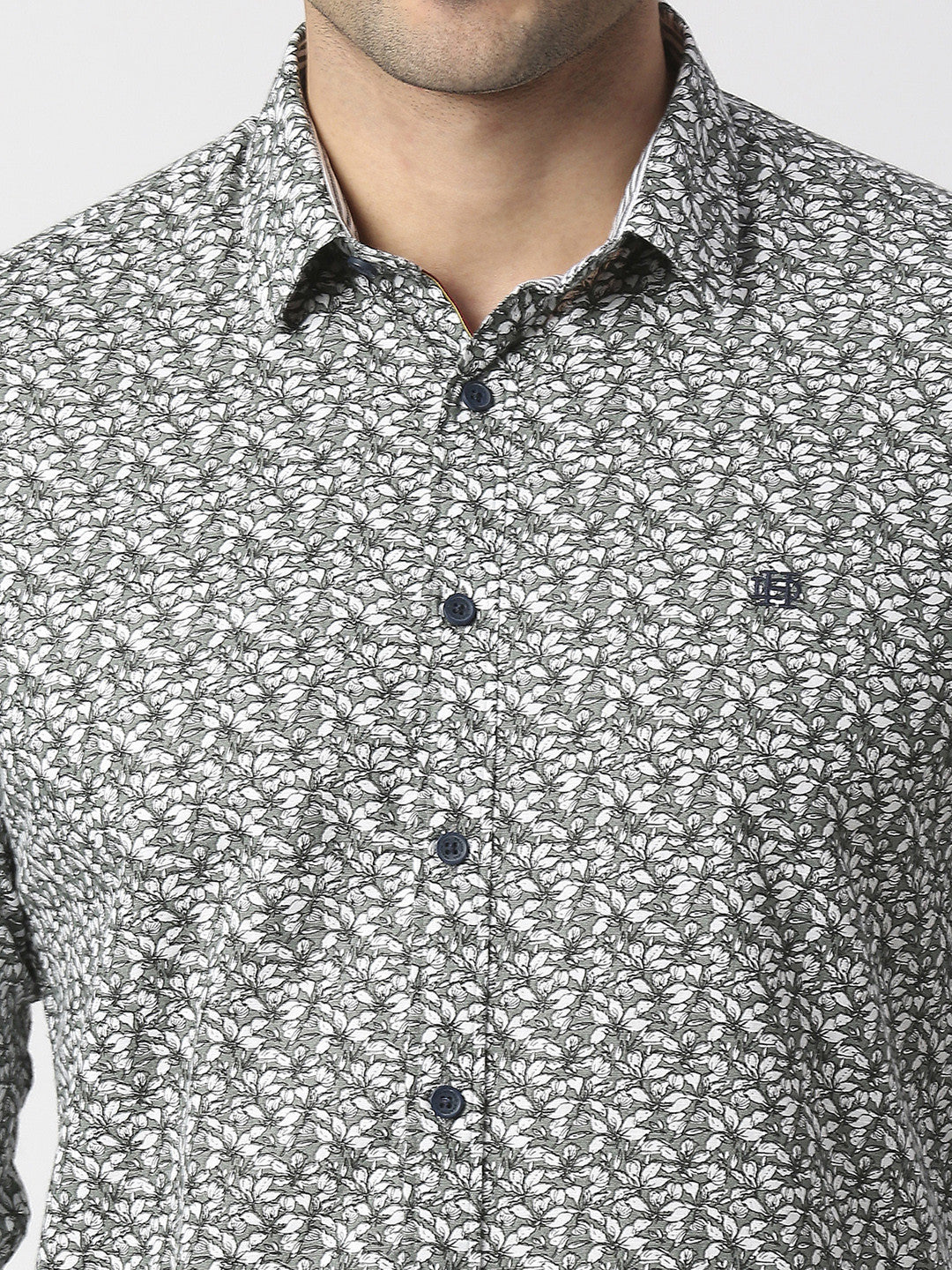 Grey Premium Cotton Printed Shirt