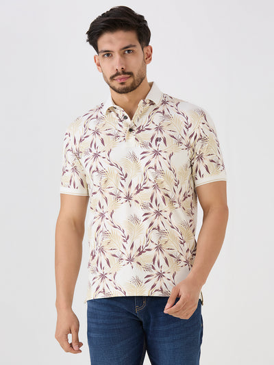 Wine Jersey Lycra AOP Polo