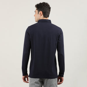INDIGO-CORD LYCRA-FULL SLEEVES-POLO-TSHIRT-AW24