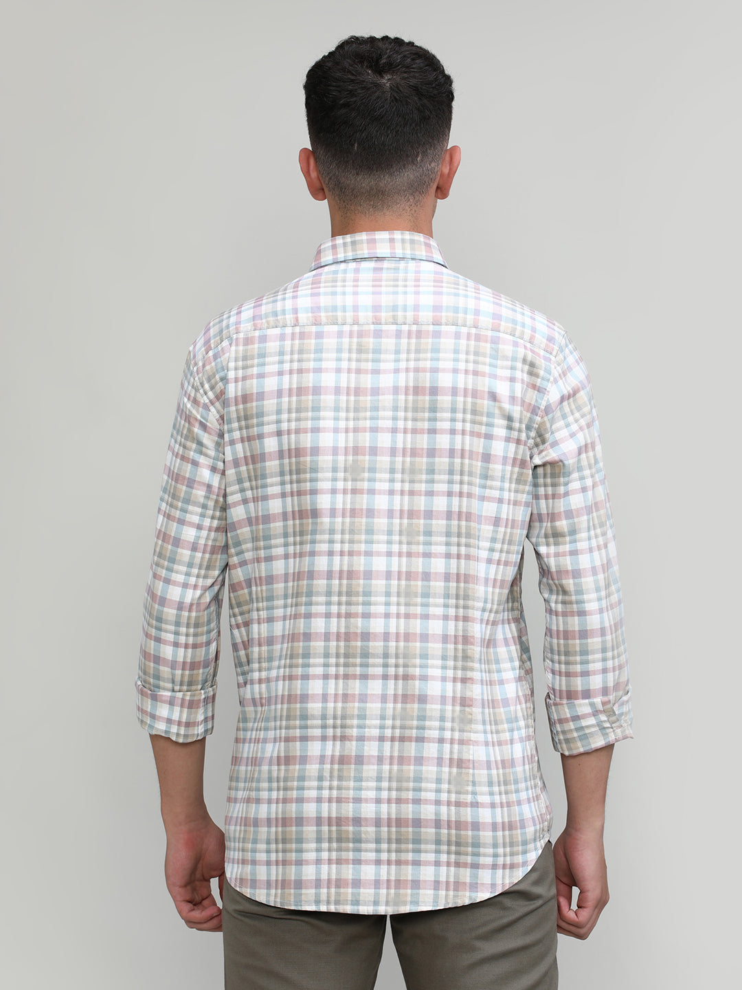 Exclusive Purple Collection Dry Berry Slim Fit Premium Cotton Checks Shirt