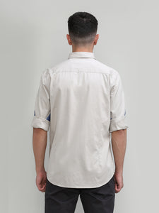 Oat Slim Fit Premuim Cotton Solid Shirt With Regular Collar