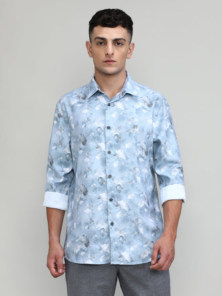 Sky Slim Fit Premium Cotton Printed Shirt