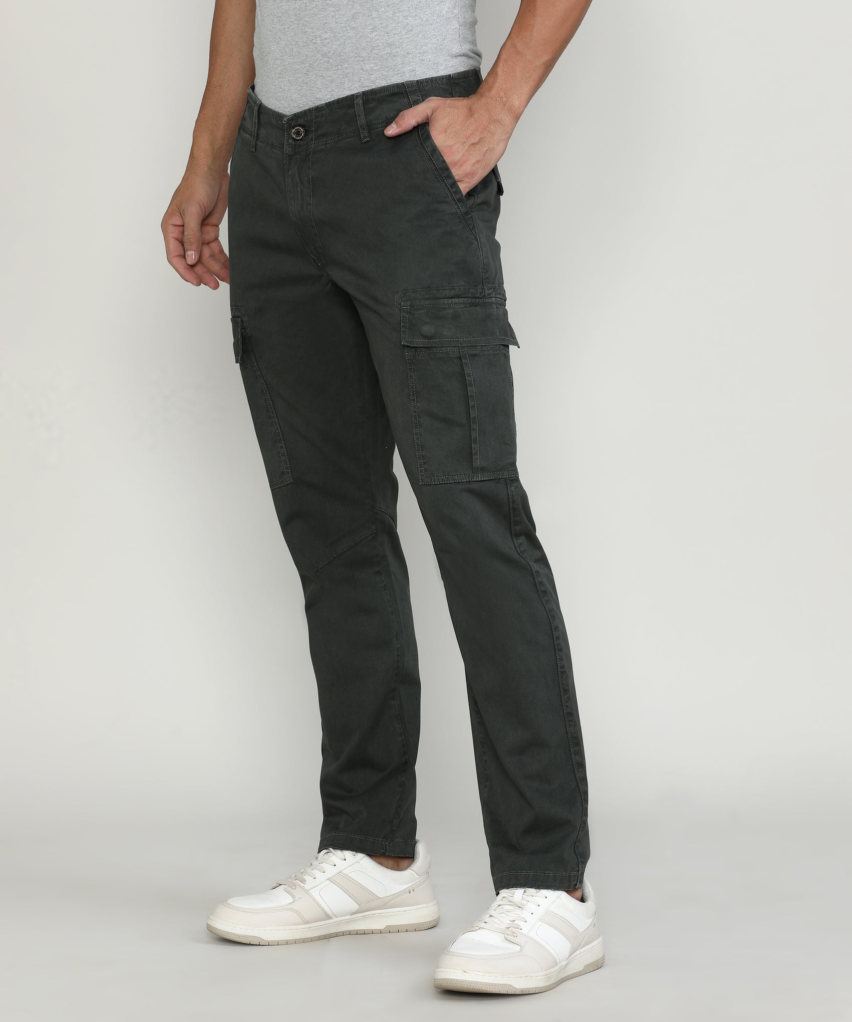 Dark Olive Cargo Pants