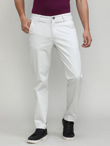 Sand Stone Shade Cotton Trousers Slim Tapered Fit