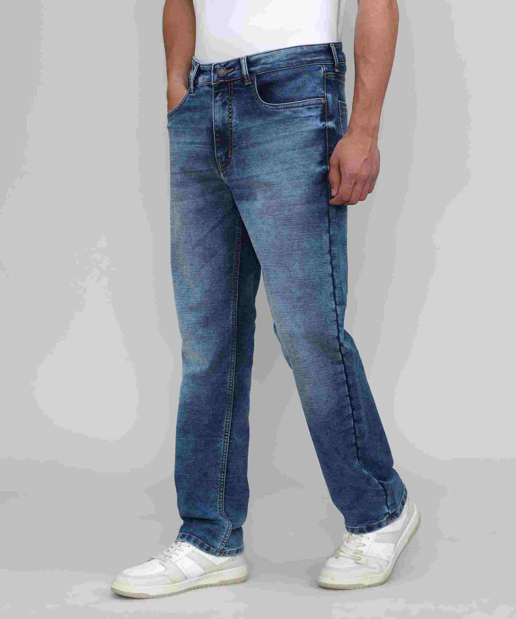 Frozone Blue Slim Straight Stretch Denim