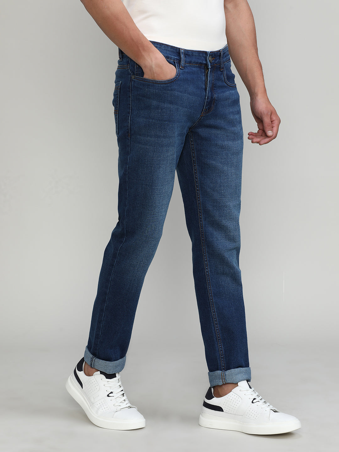 Ink Indigo Slim Tapered Stretch Jeans