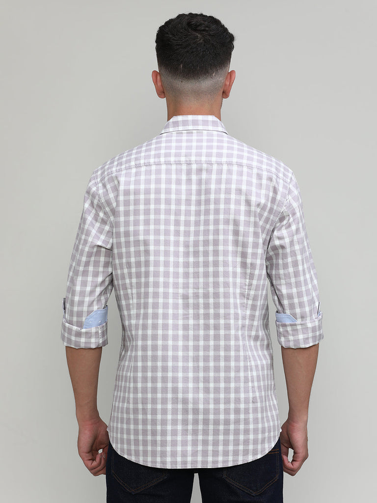 Dry Berry Slim Fit Premuim Cotton Checks Shirt With Regular Pocket