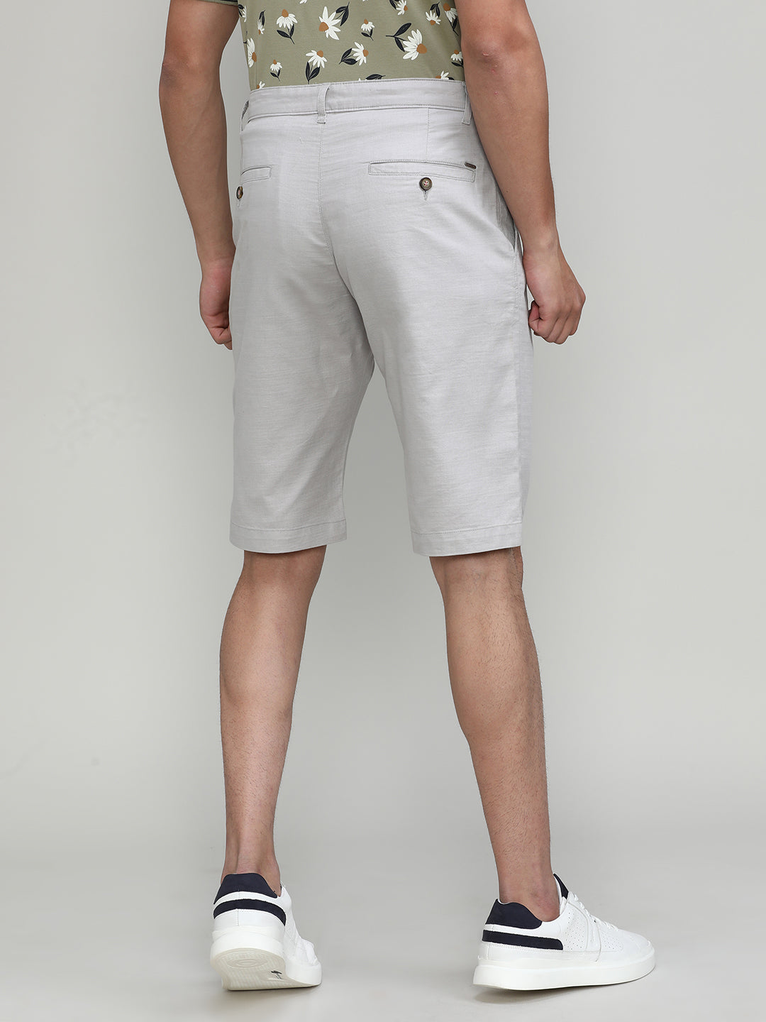 Stone Shade Cotton Shorts
