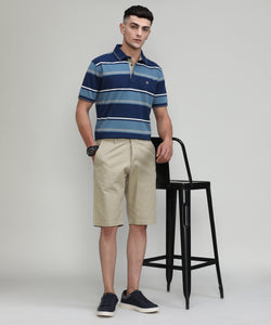 Khaki Shade Cotton Shorts