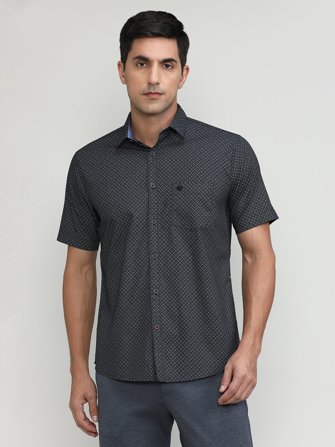 Phantom Slim Fit Premuim Cotton Printed Shirt With Regular Collar & Pocket