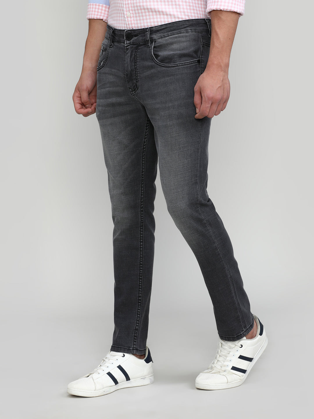 Grey Rock Ankle Length Stretch Denim