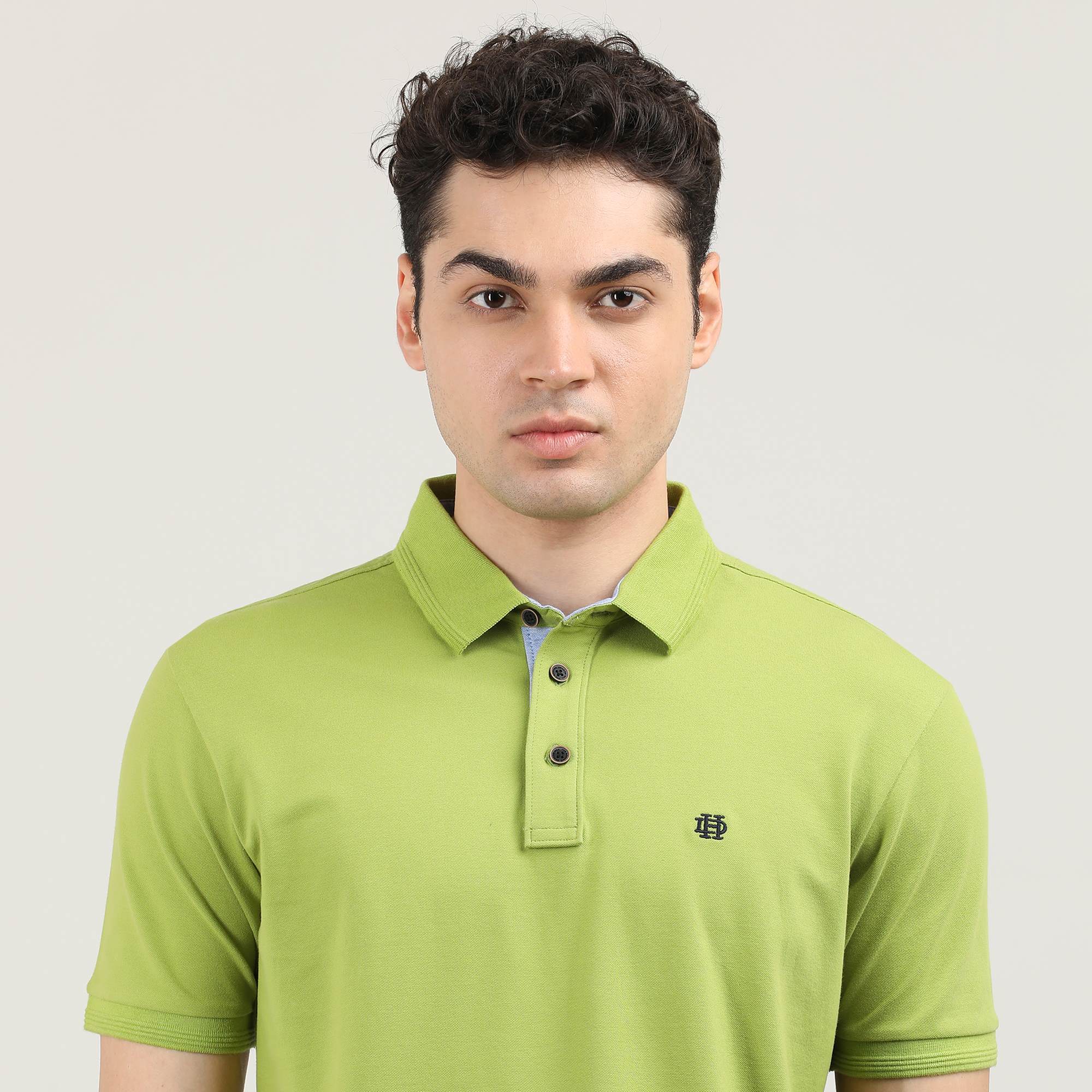 Neon Green Pique Polo T-shirt