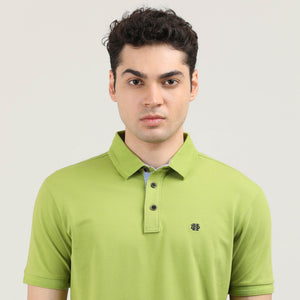 Neon Green Pique Polo T-shirt