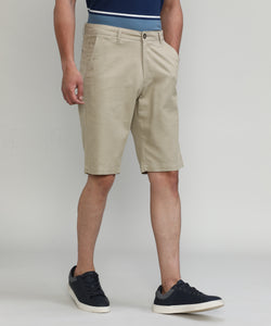 Khaki Shade Cotton Shorts