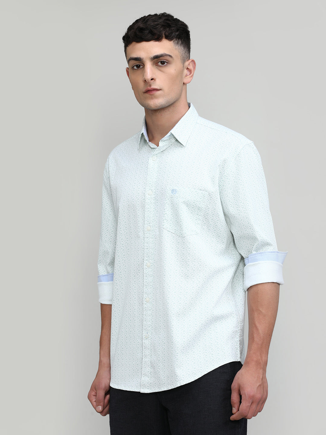 Fern Slim Fit Premium Cotton Printed Shirt -SS25
