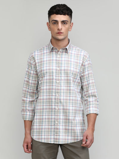 Exclusive Purple Collection Dry Berry Slim Fit Premium Cotton Checks Shirt