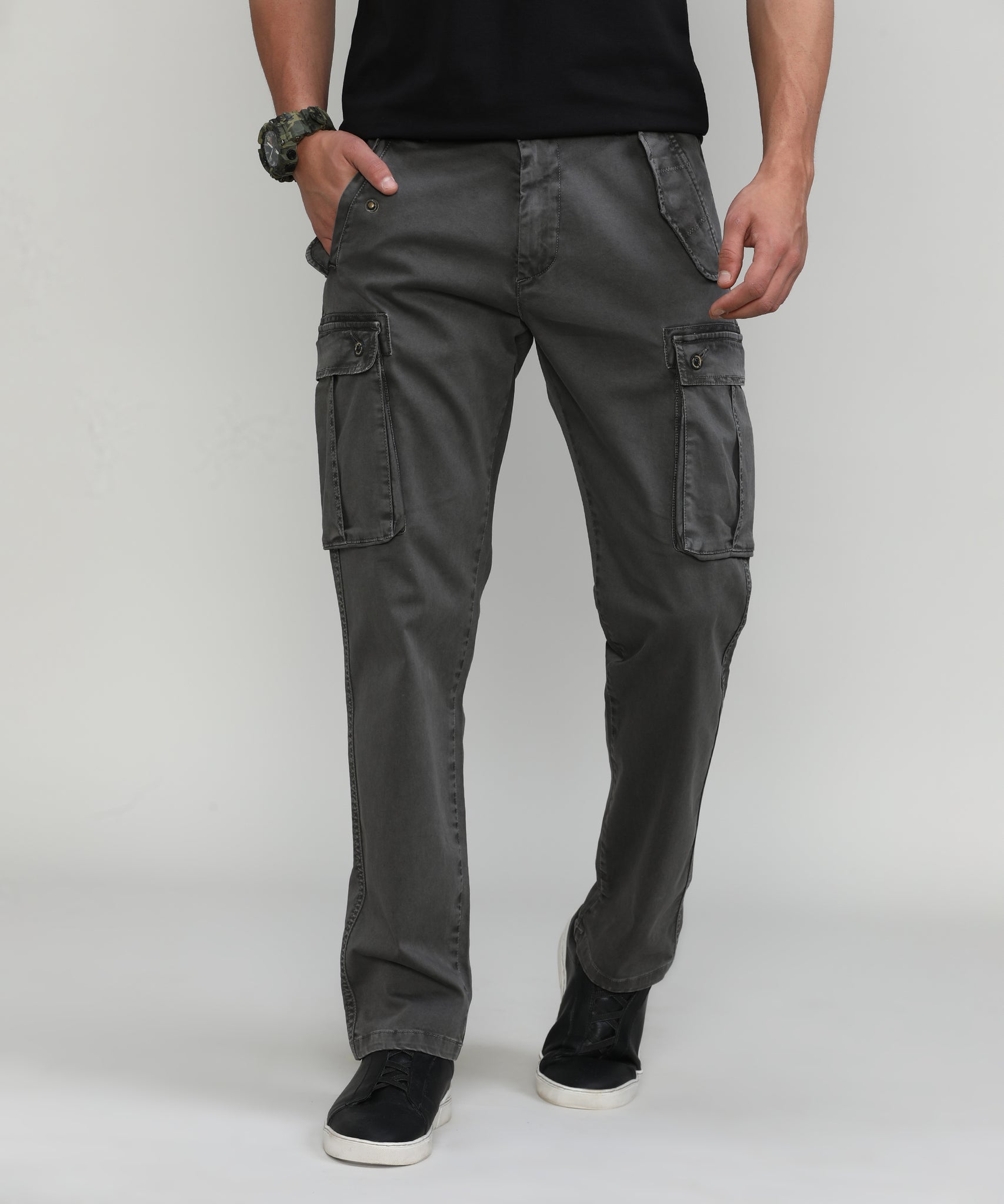 Gun Powder Shade Cargo Pants