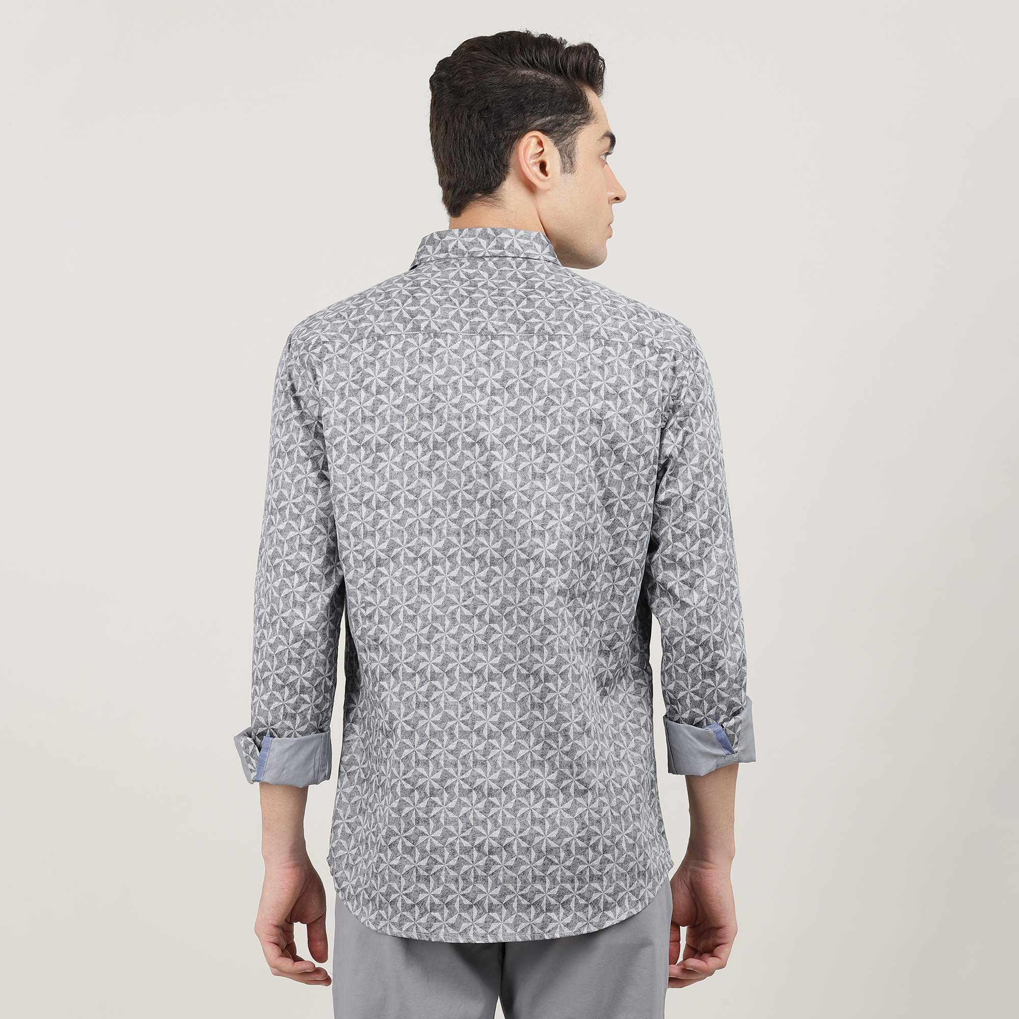 LT.GREY, FULL SLEEVES SHIRT, PRINT-AW24