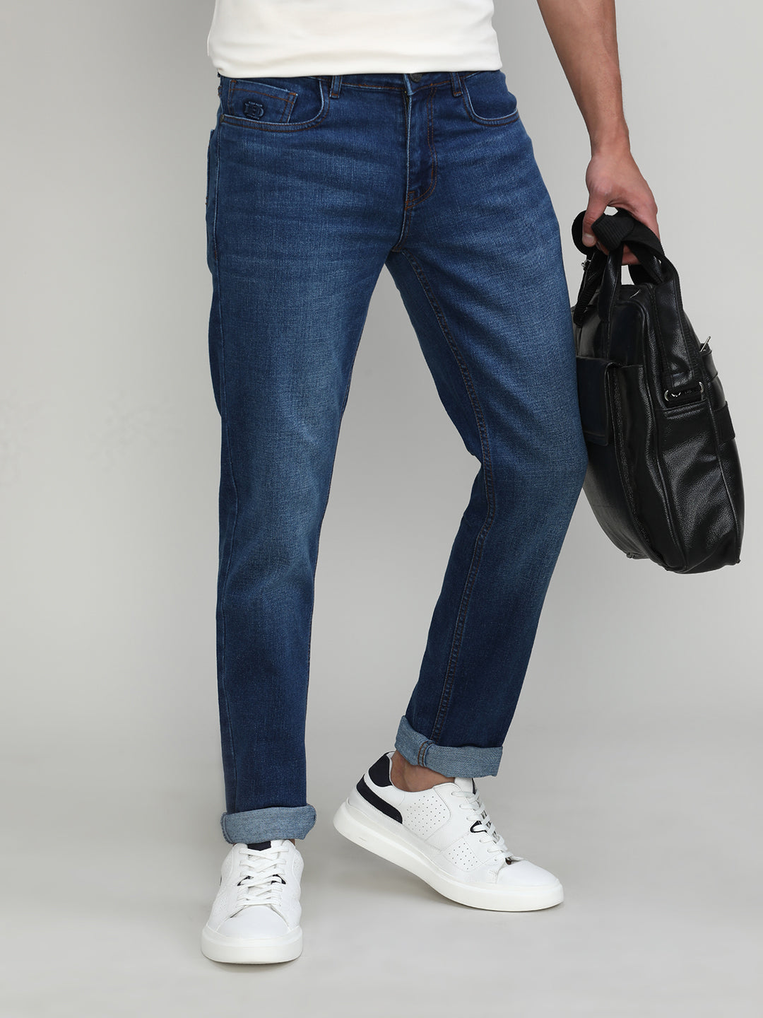 Ink Indigo Slim Tapered Stretch Jeans