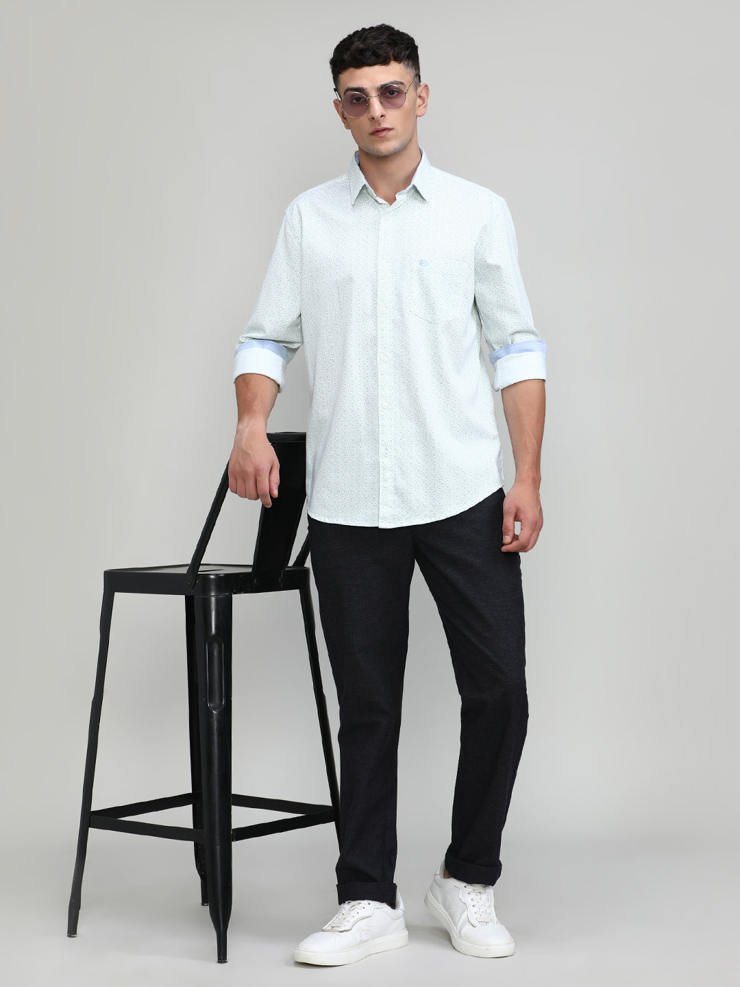 Fern Slim Fit Premium Cotton Printed Shirt -SS25
