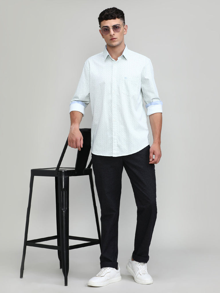Fern Slim Fit Premium Cotton Printed Shirt