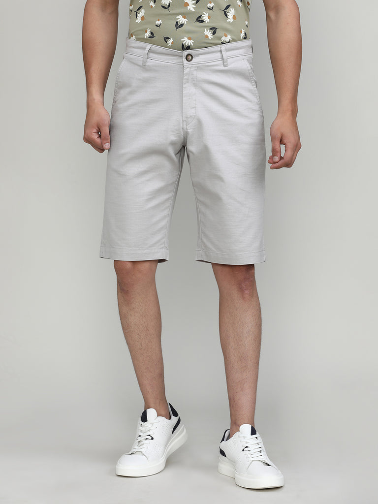 Stone Shade Cotton Shorts