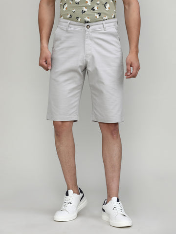 Stone Shade Cotton Shorts