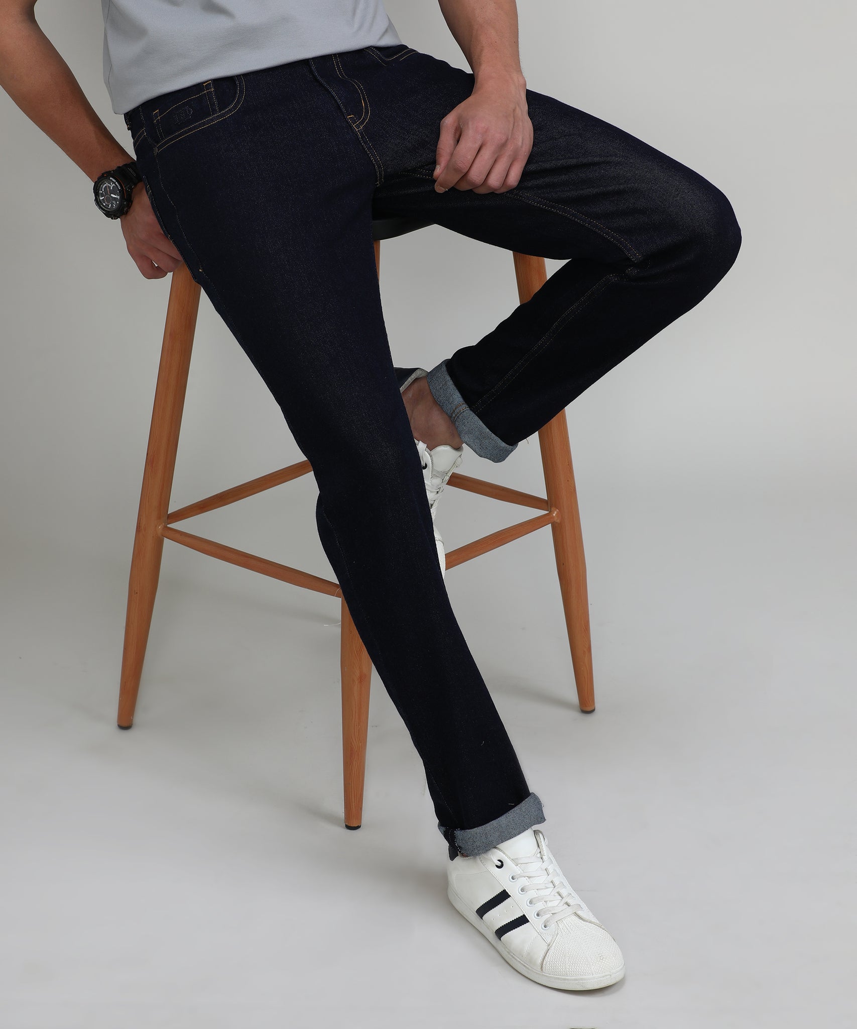 True Blue Ankle Length Stretch Denim