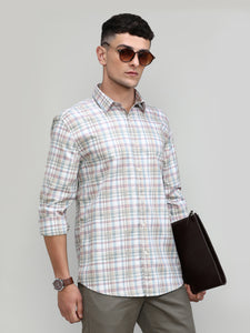 Exclusive Purple Collection Dry Berry Slim Fit Premium Cotton Checks Shirt