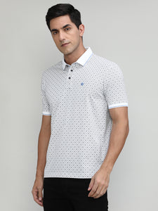 Phantom Jersey Cotton Lycra Printed Polo T-shirt