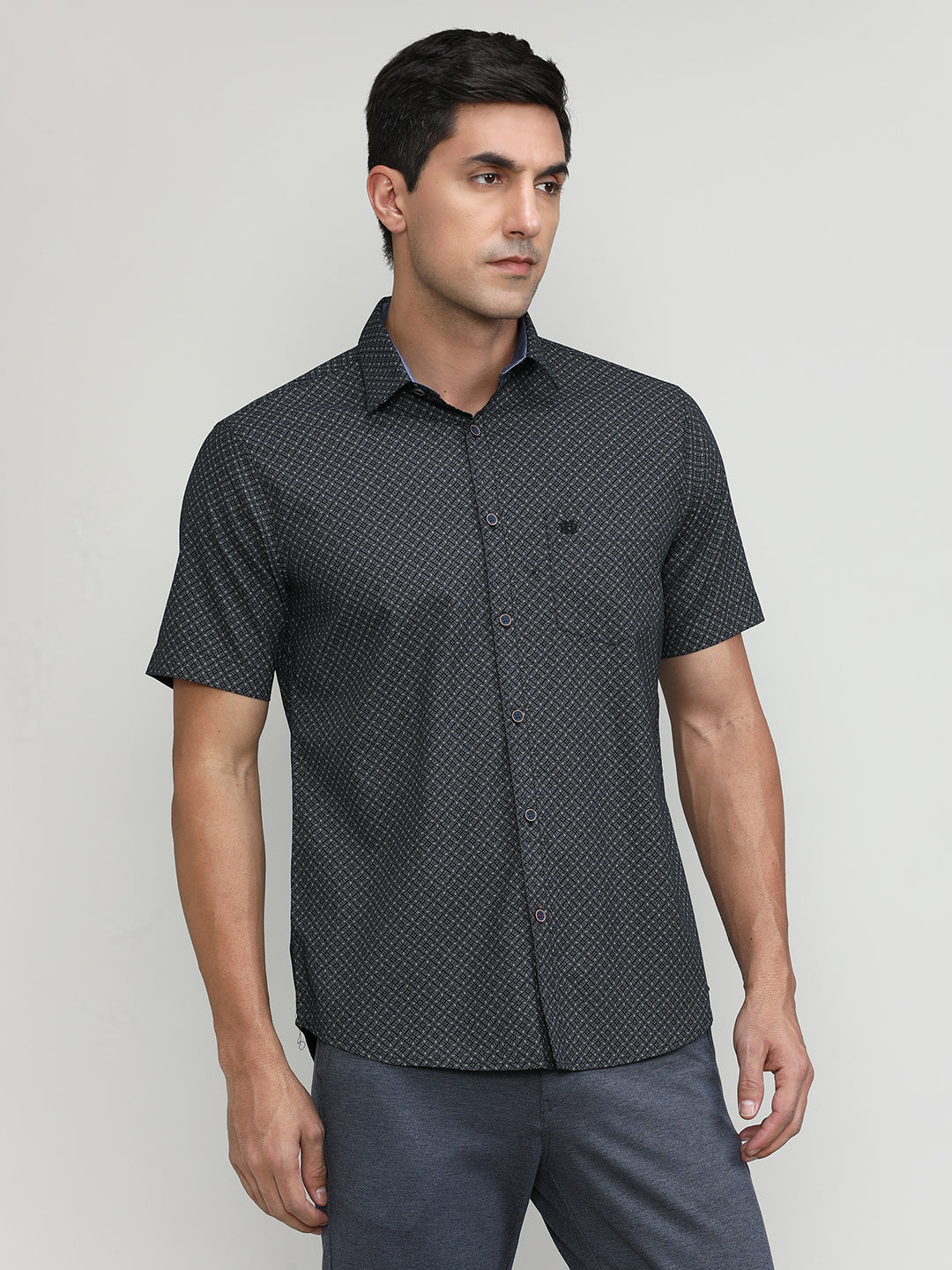 Phantom Slim Fit Premuim Cotton Printed Shirt With Regular Collar & Pocket