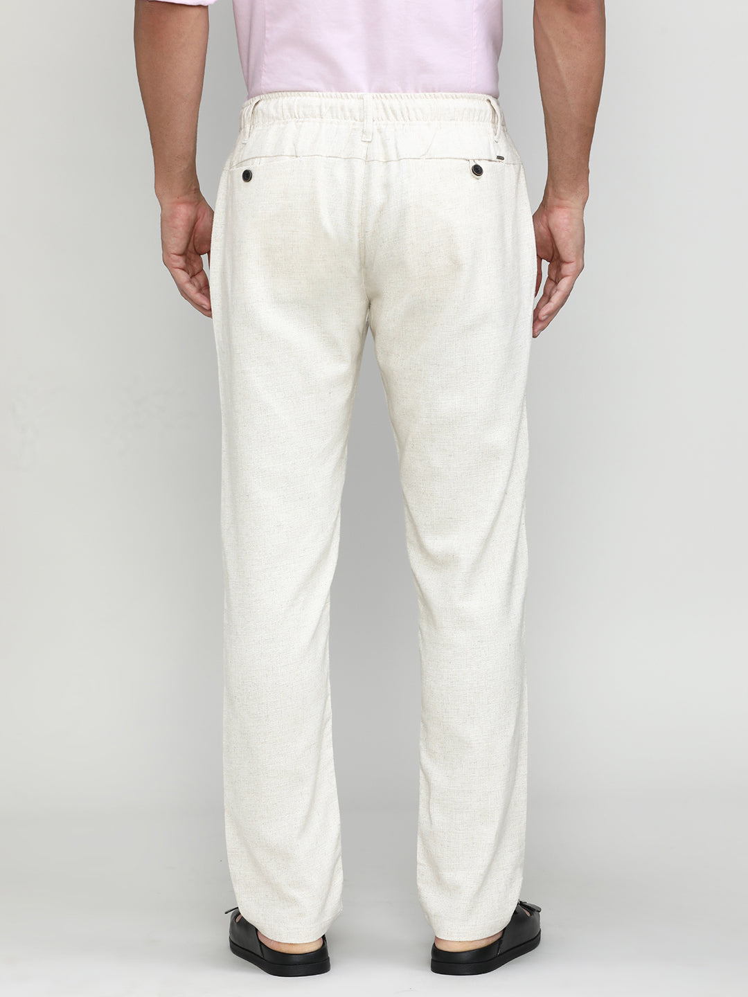 Natural Cotton Travel Trousers Regular Fit