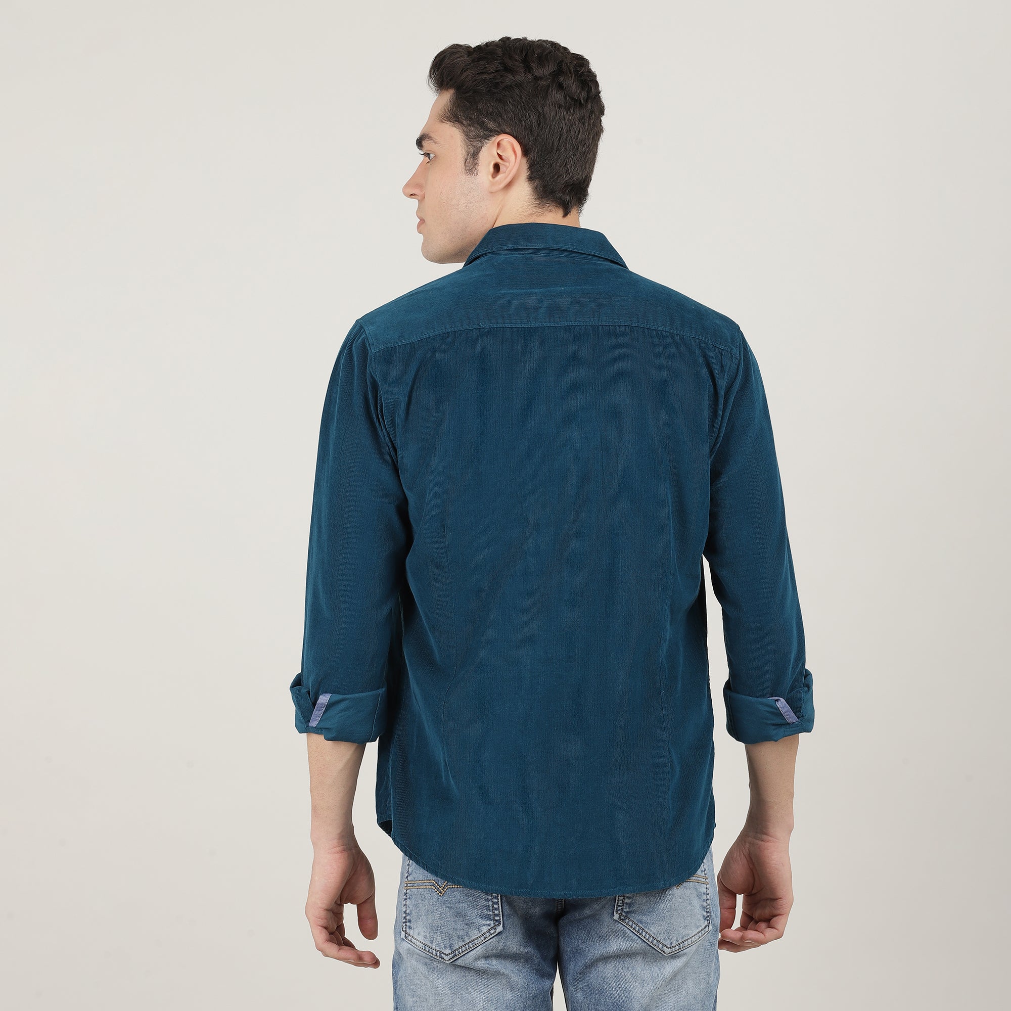 BOTTLE GREEN, FULL SLEEVES SHIRT, PLAIN-AW24