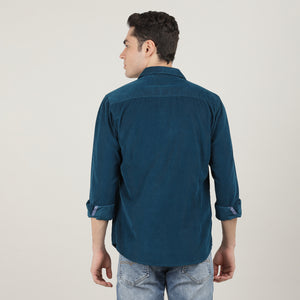 BOTTLE GREEN, FULL SLEEVES SHIRT, PLAIN-AW24