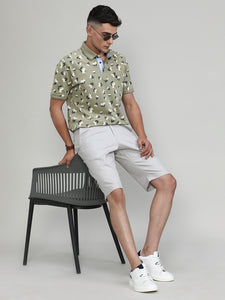 Stone Shade Cotton Shorts