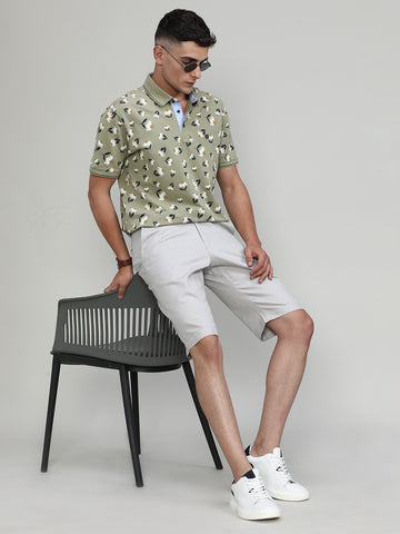 Stone Shade Cotton Shorts